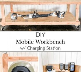 easy diy mobile workbench with battery charger