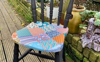 Cómo transformar una silla vieja en una pieza de patchwork.