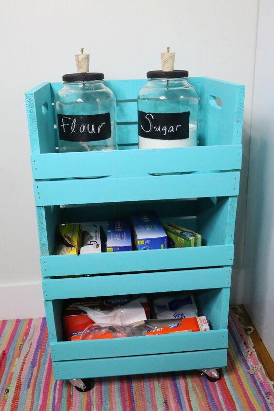 s 10 incredible ways to turn michaels crates into home decor, Her cute little cart