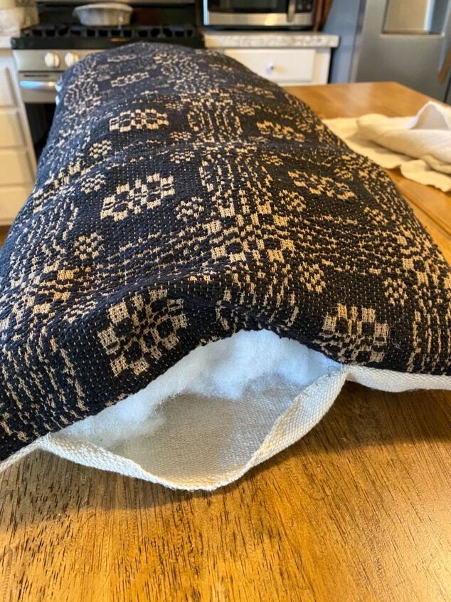 lumbar pillow from a table runner