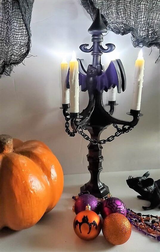 tutorial del candelabro de halloween de dollar tree