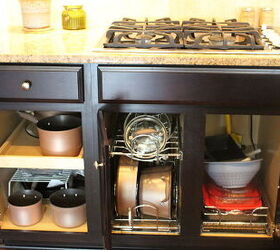 a step by step guide on how to organize kitchen cabinets, How to organize pots and pans