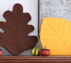 s the 28 most genius fall decorating ideas of 2021, These giant felt leaves