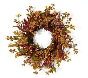 s the 28 most genius fall decorating ideas of 2021, This classic fall colored wreath