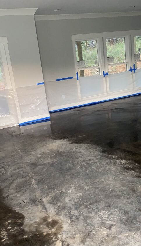acid staining concrete floors, Second Coat of Stain