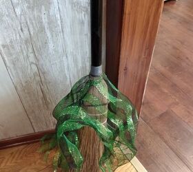 old curling broom turned witch s broom