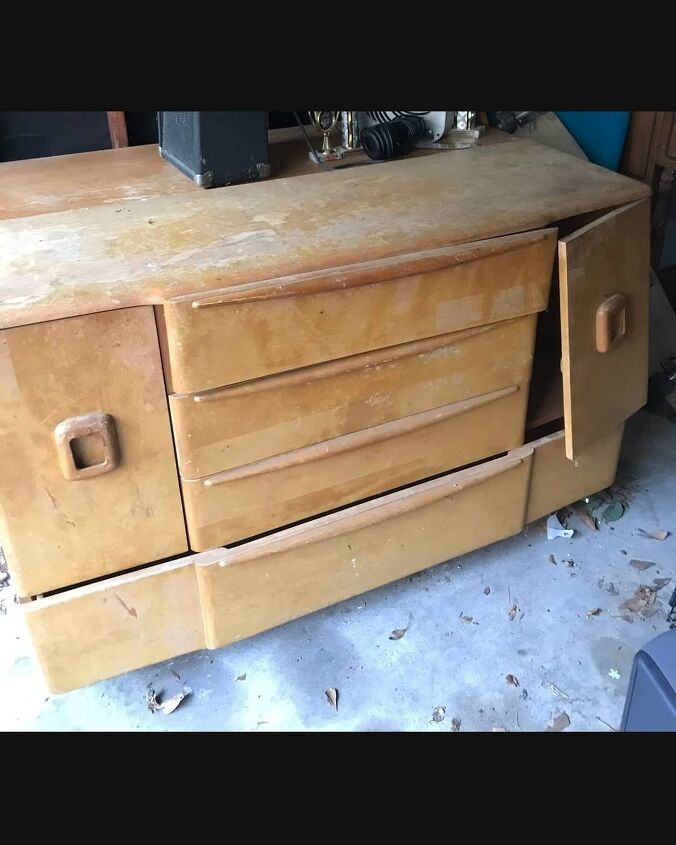 solid maple dresser given a new life, Before