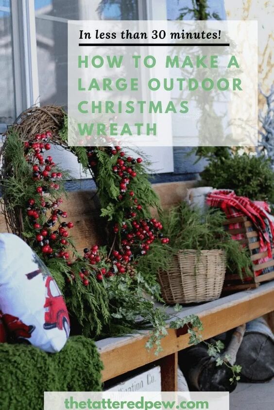 how to make a large outdoor christmas wreath