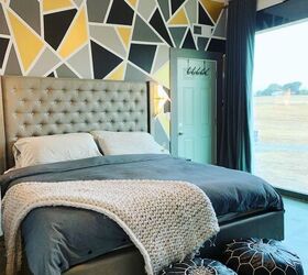 Geometric Dreams Come True: How to Paint a Geometric Accent Wall!