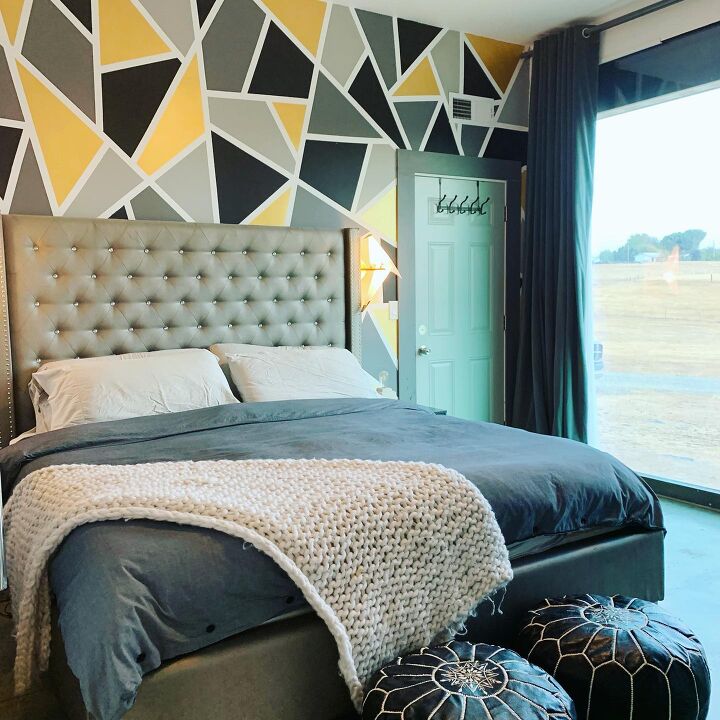 geometric accent wall