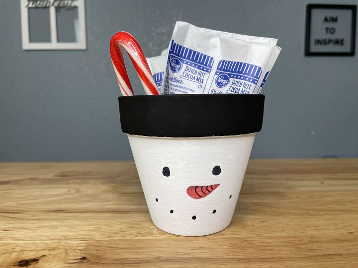 diy flower pot snowman