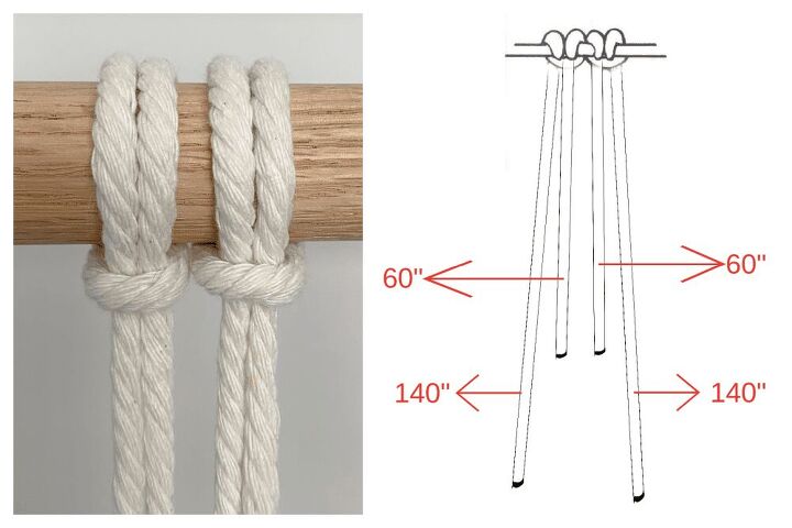 macrame hanging shelf