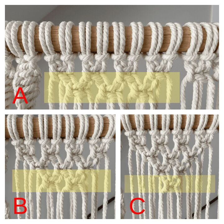 macrame hanging shelf