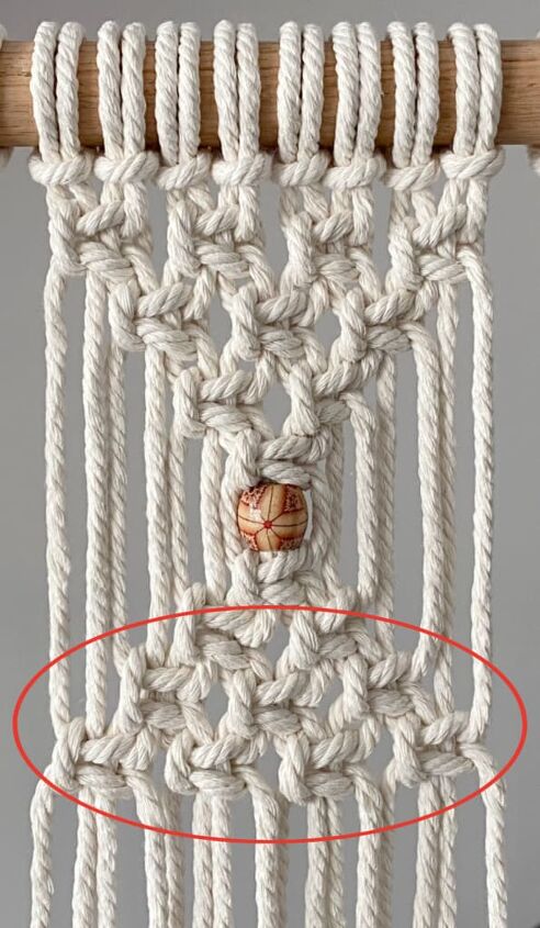 macrame hanging shelf