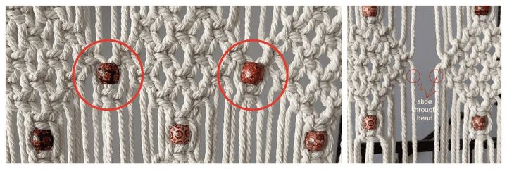 macrame hanging shelf