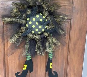 Funny Witch’s Bottom Wreath - Halloween Decor