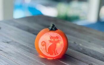 Tallar un mini gato de calabaza para Halloween