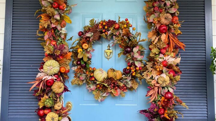 15 maneiras dignas de revista para vestir sua casa neste dia de ao de graas, decora o de porta de outono
