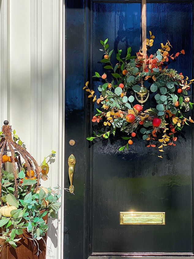Fall door wreath for Thanksgiving