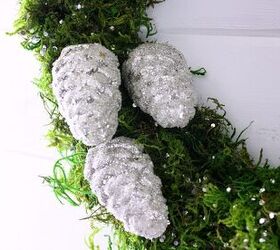 diy moss and glitter wreath
