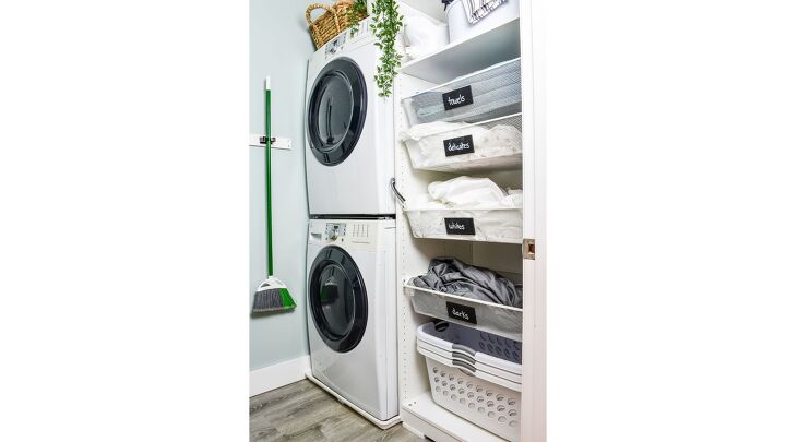 13 ideas de lavaderos pequeos que son bonitos y funcionales, Peque o cuarto de lavander a Makeover