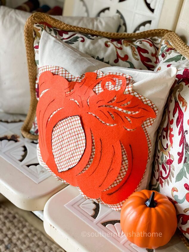no sew fall dollar tree pumpkin pillow