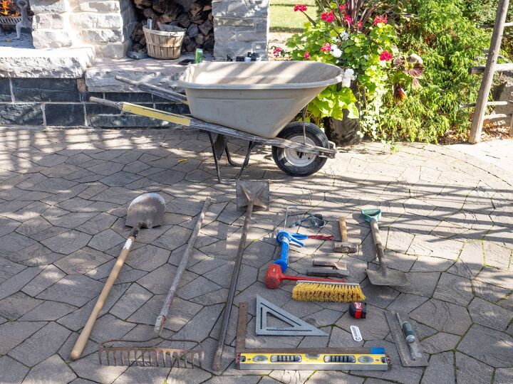 how to install a patio landscape block pillar