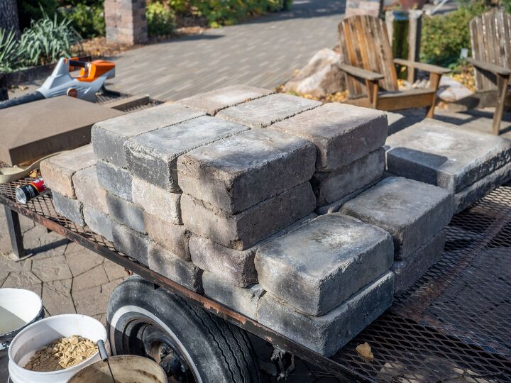 how to install a patio landscape block pillar