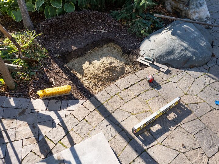 cmo instalar un pilar del bloque del paisaje del patio