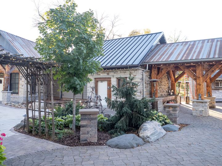 how to install a patio landscape block pillar