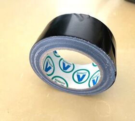 Using a spare shelf and duct tape, she creates eye-catching kitchen art in just 15 minutes