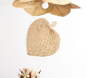 diy woven lampshade with bamboo fans