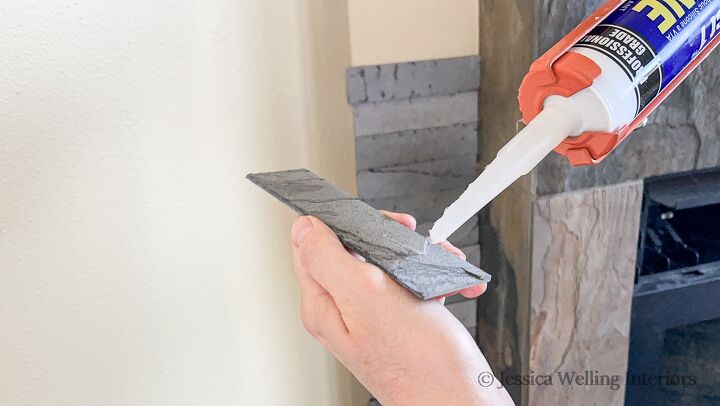 fireplace makeover with slate ish