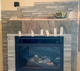 fireplace makeover with slate ish