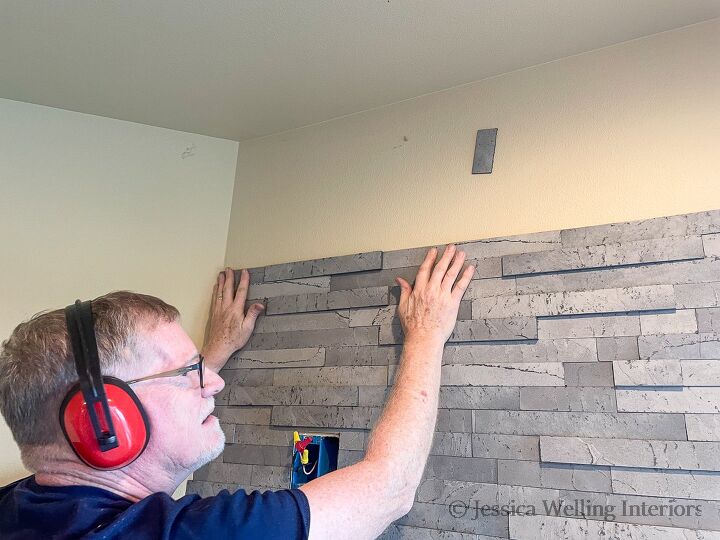 fireplace makeover with slate ish