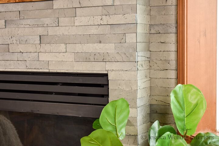 fireplace makeover with slate ish