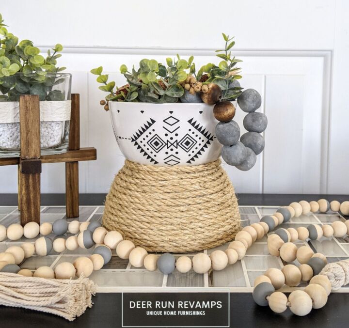 s 22 popular diy trends you should try before 2022, Wrap sisal rope around a bowl