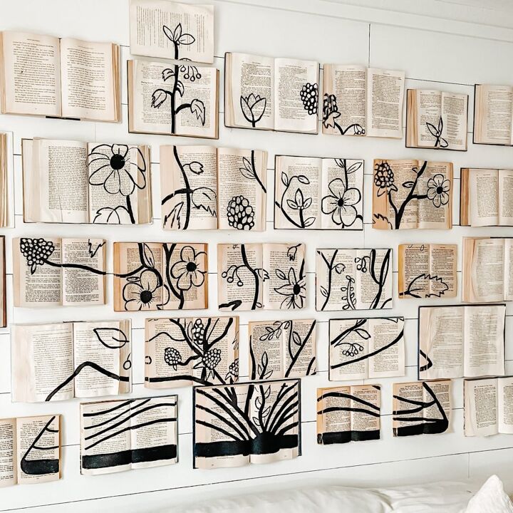 22 tendncias populares de bricolage que voc deve experimentar antes de 2022, Cause um grande impacto com um or amento pequeno Painted Book Wall