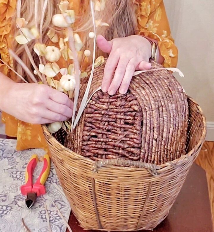 cesta de outono super fcil de fazer com um truque