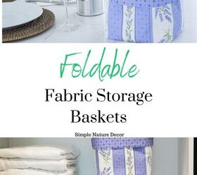 how to make foldable fabric storage baskets