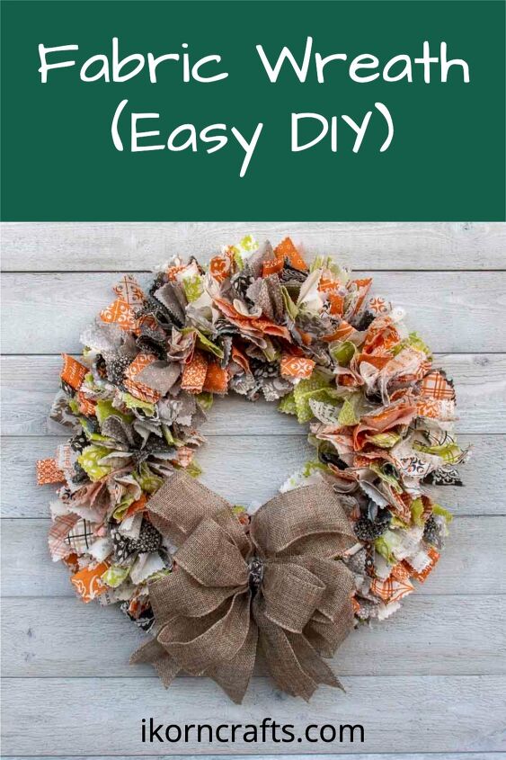 how to make a fabric wreath easy diy