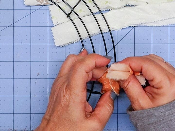 how to make a fabric wreath easy diy