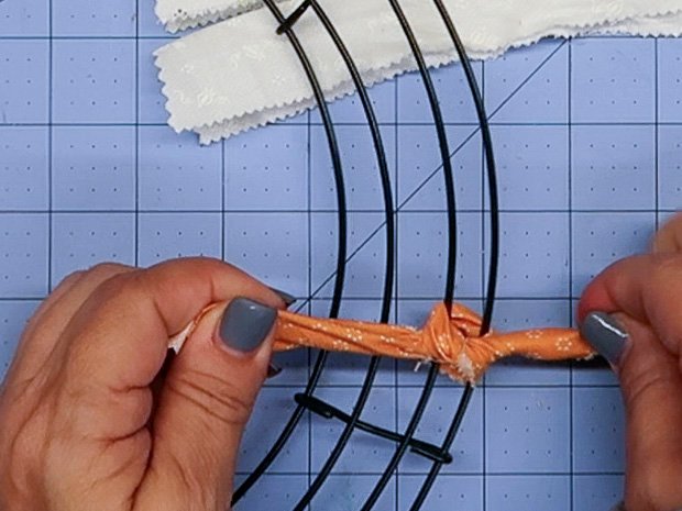 how to make a fabric wreath easy diy