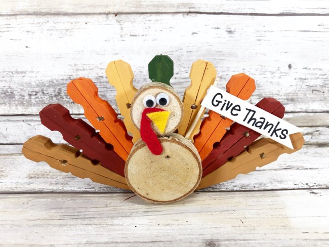 dollar store clothespin turkey kid craft for thanksgiving