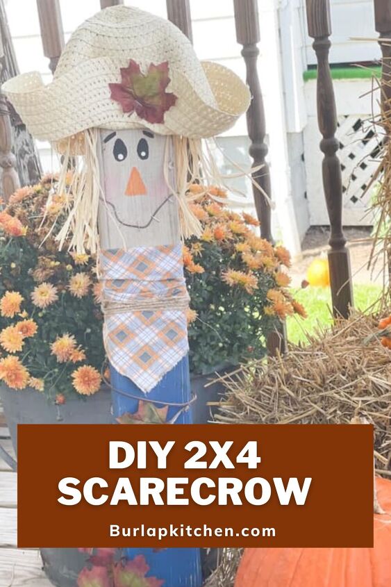 how to create a cute diy scarecrow for your fall decor