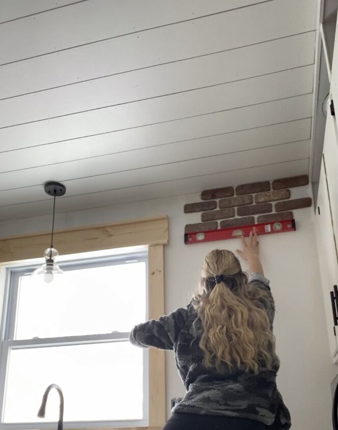 diy brick accent wall