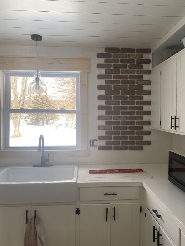 diy brick accent wall