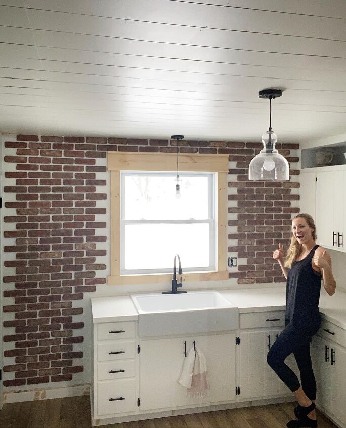 diy brick accent wall