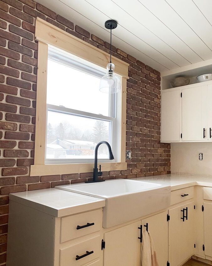 diy brick accent wall