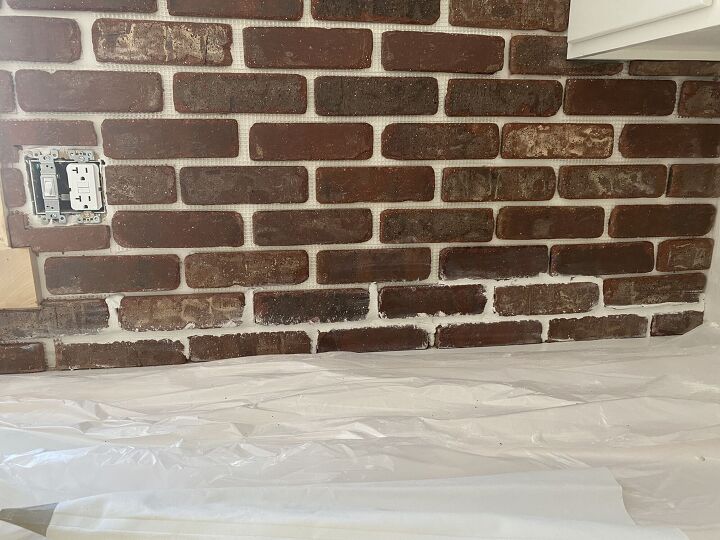 diy brick accent wall